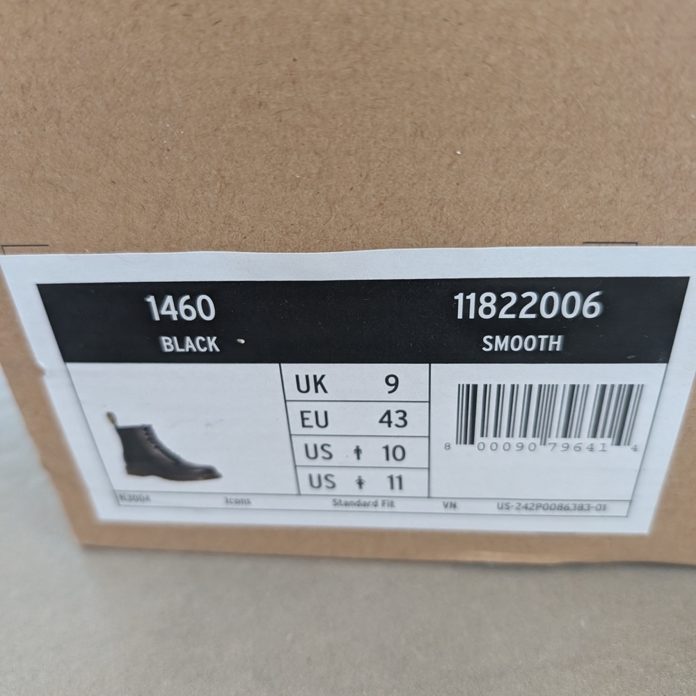 Dr. Martens Smooth Black Boots with Yellow Stitching - Picture 6 of 6